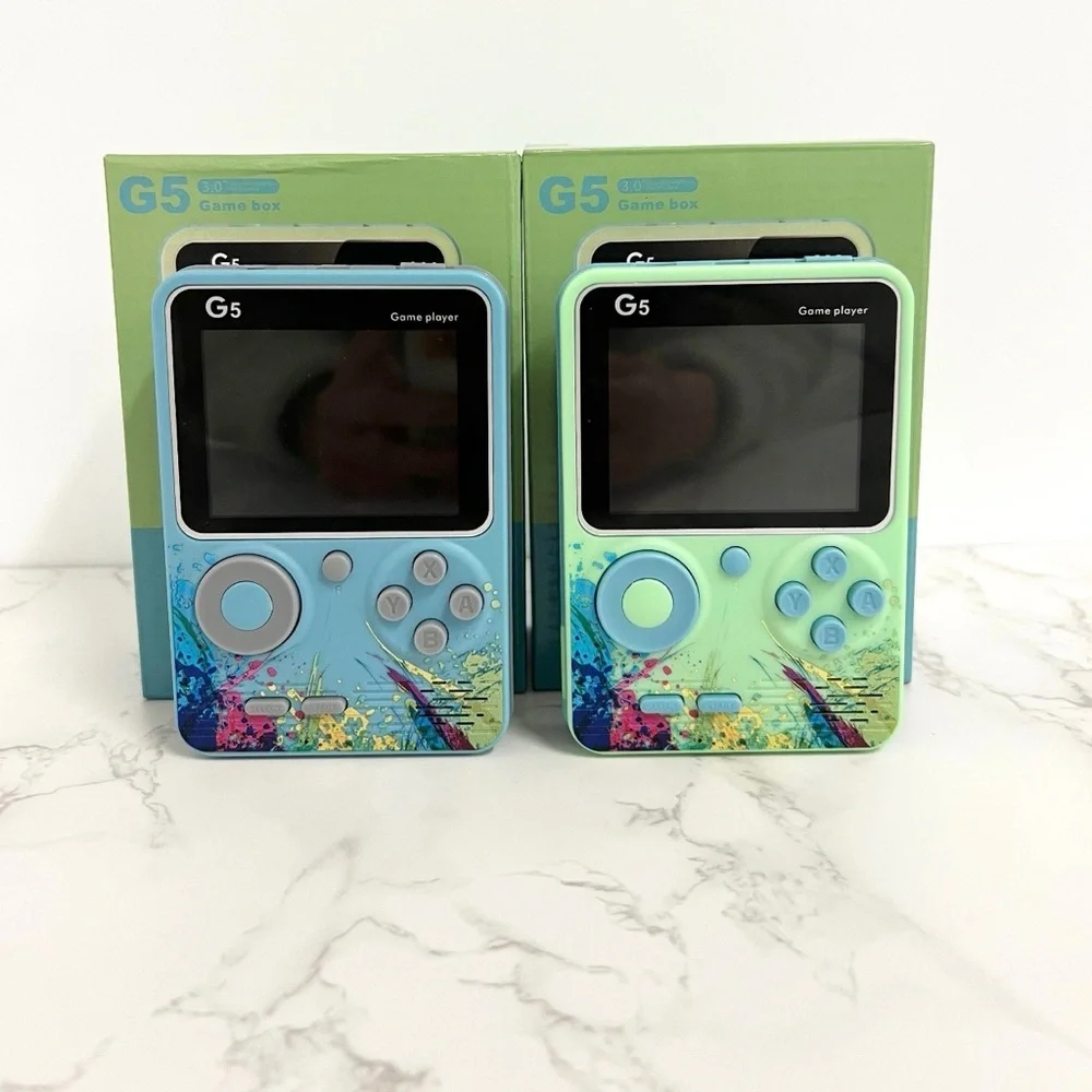 Two G5 Handheld Game Box Players 500 Retro Games 3